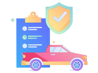 Buy insurance for car flat character vector concept operation illustration  © Lyn Lee