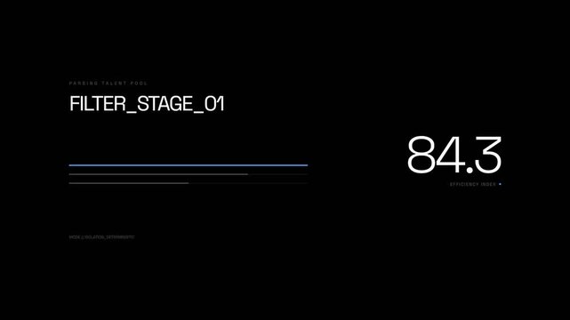Filter stage one numeric progress counter animation