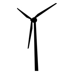 Sustainable energy from wind turbine © Vexels