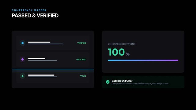 Digital background screening process with verification status
