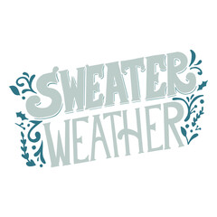 Fototapeta premium Sweater weather ornate label
