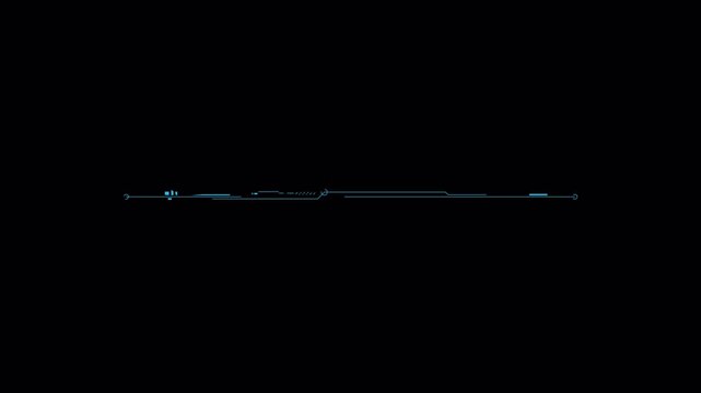 Minimalist digital loading bar animation with glitch effect on dark background.