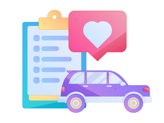 Buy insurance for car flat character vector concept operation illustration  © Lyn Lee