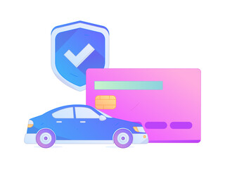 Buy insurance for car flat character vector concept operation illustration  © Lyn Lee