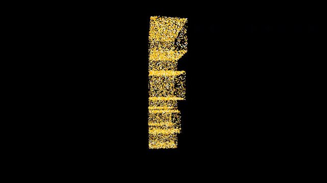 Premium animation of luxury gold particles forming a Swiss Franc symbol. Elegant overlay footage for elite Swiss banking and wealth concepts.