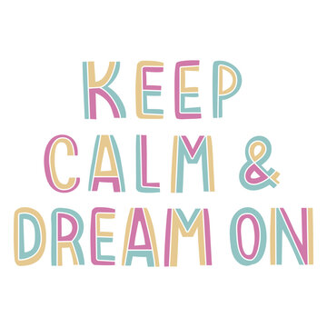 Keep calm flat quote
