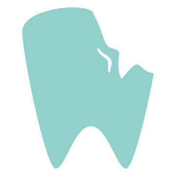 Dental injury cutout icon
