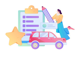 Buy insurance for car flat character vector concept operation illustration  © Lyn Lee