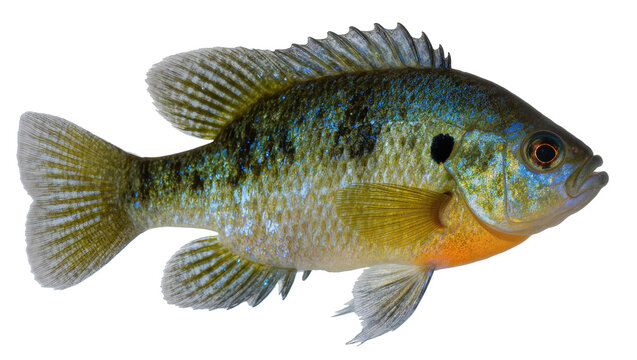 Bluegill sunfish with vibrant scales and fins