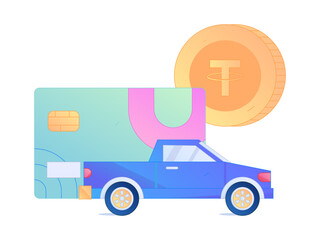 Buy insurance for car flat character vector concept operation illustration  © Lyn Lee
