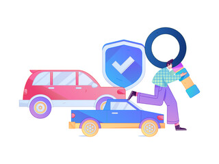 Buy insurance for car flat character vector concept operation illustration  © Lyn Lee