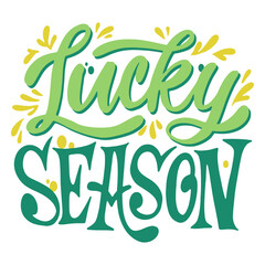 Fototapeta premium Lucky season lettering