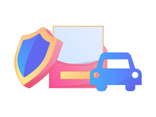Buy insurance for car flat character vector concept operation illustration  © Lyn Lee