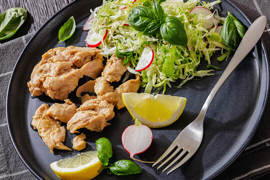 Premium Cod Liver served with salad and crackers