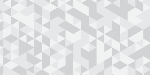 Obraz premium Vector polygonal triangle cube design. Seamless pattern low poly wall banner and decoration design. 