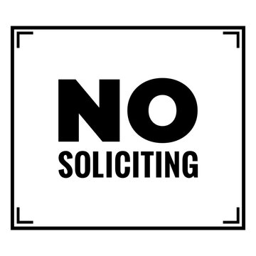 Bold no soliciting sign design
