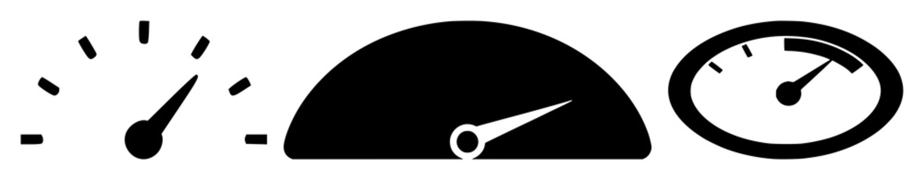 Accelerator speed icon set with single solid black icon on white background featuring speedometer, acceleration, velocity with black and white illustration