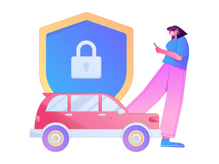 Buy insurance for car flat character vector concept operation illustration  © Lyn Lee