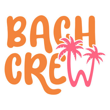 Bach crew logo with palm trees