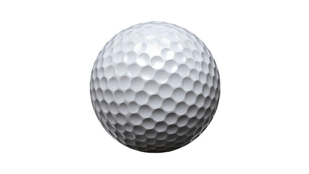 White golf ball with dimples