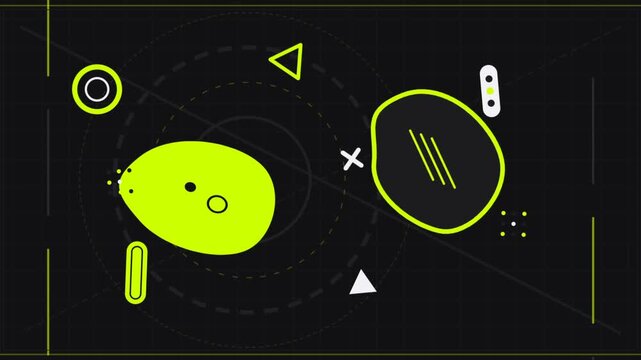 Abstract Geometric Motion Graphics Green Shapes Background