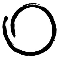 Obraz na płótnie Canvas Minimalist black ink circle design
