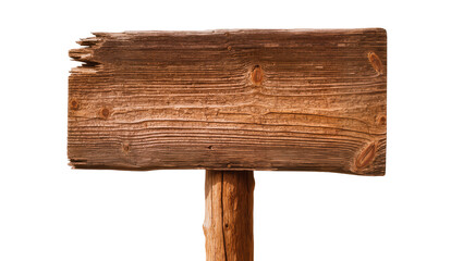 Rough wooden signpost with weathered texture and knot details © Femke