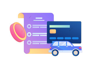 Buy insurance for car flat character vector concept operation illustration  © Lyn Lee