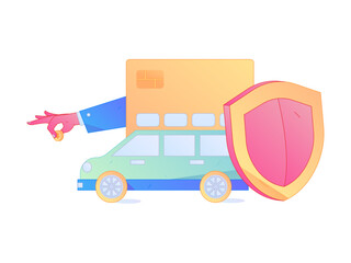 Buy insurance for car flat character vector concept operation illustration  © Lyn Lee