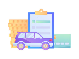 Buy insurance for car flat character vector concept operation illustration  © Lyn Lee