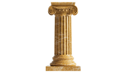 Naklejka premium Ionic marble column with volutes and fluting