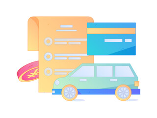 Buy insurance for car flat character vector concept operation illustration  © Lyn Lee