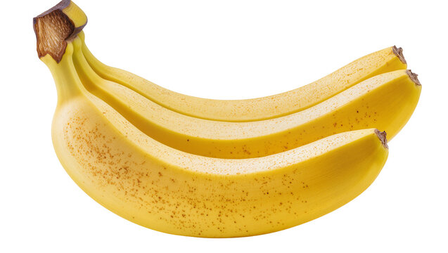 Bunch of ripe yellow bananas with brown spots