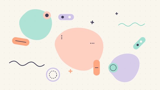 Modern Pastel Abstract Geometric Background Animation