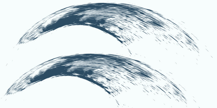 Grunge Paint blue stripe Vector brush Stroke,Grunge hand drawn paint brush. Curved brush stroke vector illustration