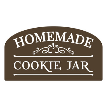 Charming homemade cookie jar sign design