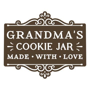 Charming grandma's cookie jar sign design