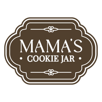 Charming vintage cookie jar label design