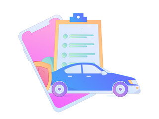 Buy insurance for car flat character vector concept operation illustration  © Lyn Lee