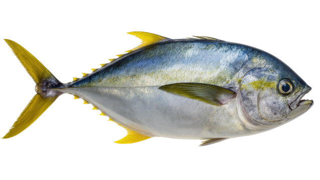 Yellowtail Tuna Fish with Blue and Silver Scales