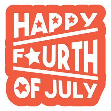 Festive happy fourth of july design