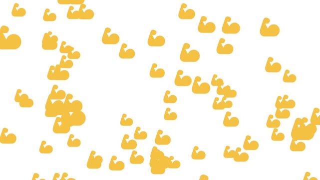 Dynamic Montage of Flexing Bicep Icons Symbolizing Strength and Fitness
