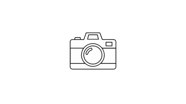 Modern Camera Logo Animation Isolated on Transparent Background, Dynamic Visual for Photography Projects