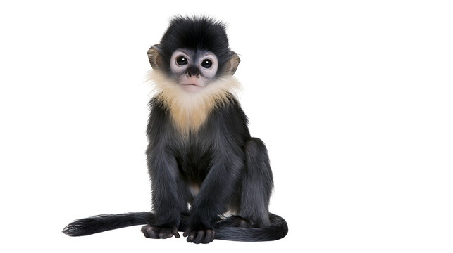 Young Dusky Leaf Monkey Sitting