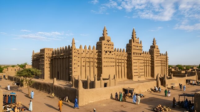 Great Mosque of Djenn&eacute;, Mali - Mud Brick Architecture, African Landmark