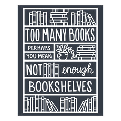 Humorous bookshelf quote design © Vexels