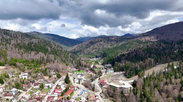 Azuga and Busteni Mountains, Drone Footage, Romania