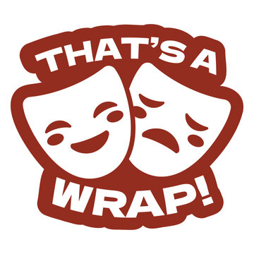 Theatrical comedy and tragedy mask design with quote