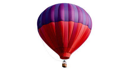 Red and purple hot air balloon with basket © Gael
