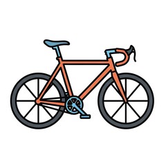 Fototapeta premium Red vintage cruiser bicycle with whitewall tires.